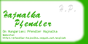 hajnalka pfendler business card